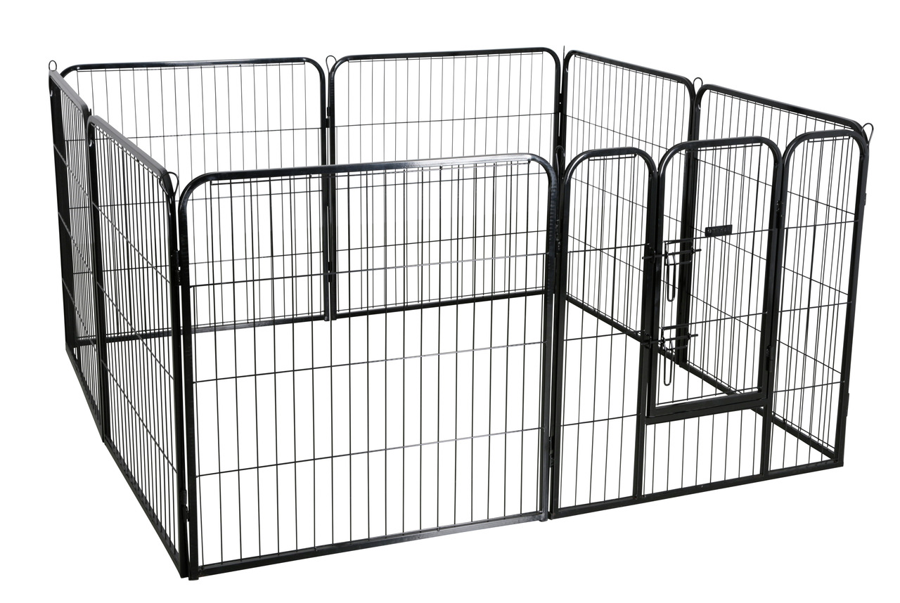 KERBL Hundegehege 8-teilig mit Türe 77 x 80 cm
