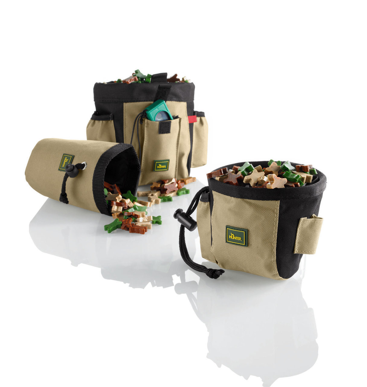 HUNTER Gürteltasche Bugrino Standard 10 x 10 x 10 Centimeter schwarz/beige Hundetraining