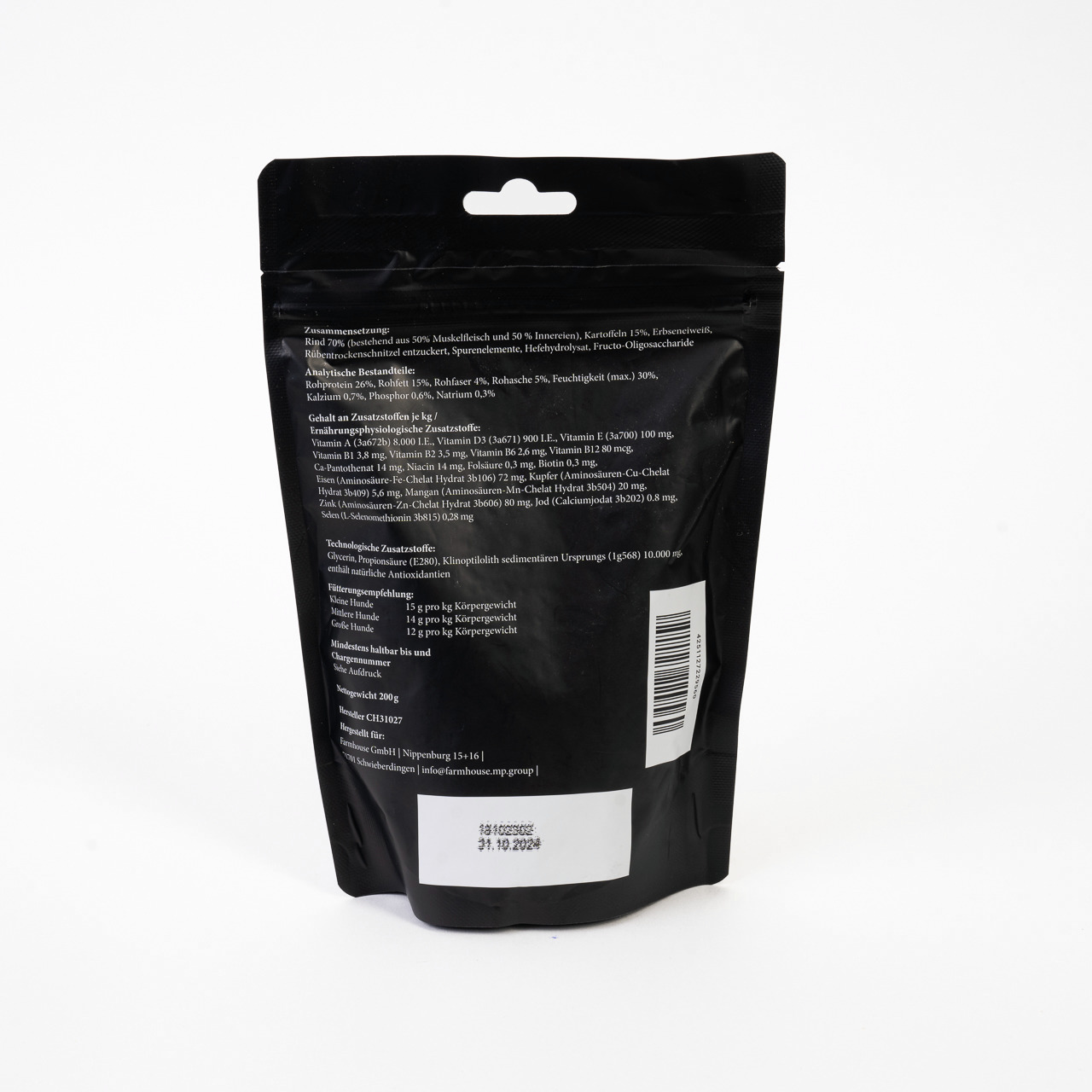 Sparpaket 2 x 200 g Lottis Häppchen Fresh Beef 70 % Hunde Trockenfutter
