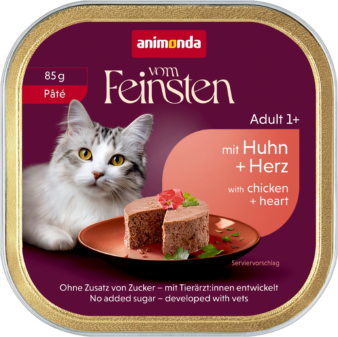 animonda vom Feinsten Adult 1+ Paté mit Huhn + Herz für Katzen, ohne Zuckerzusatz, mit Tierärzt:innen entwickelt, 85 g;;;;;;;;;;;;;;;;;;;;;;;;;;;;;;;;;;;;