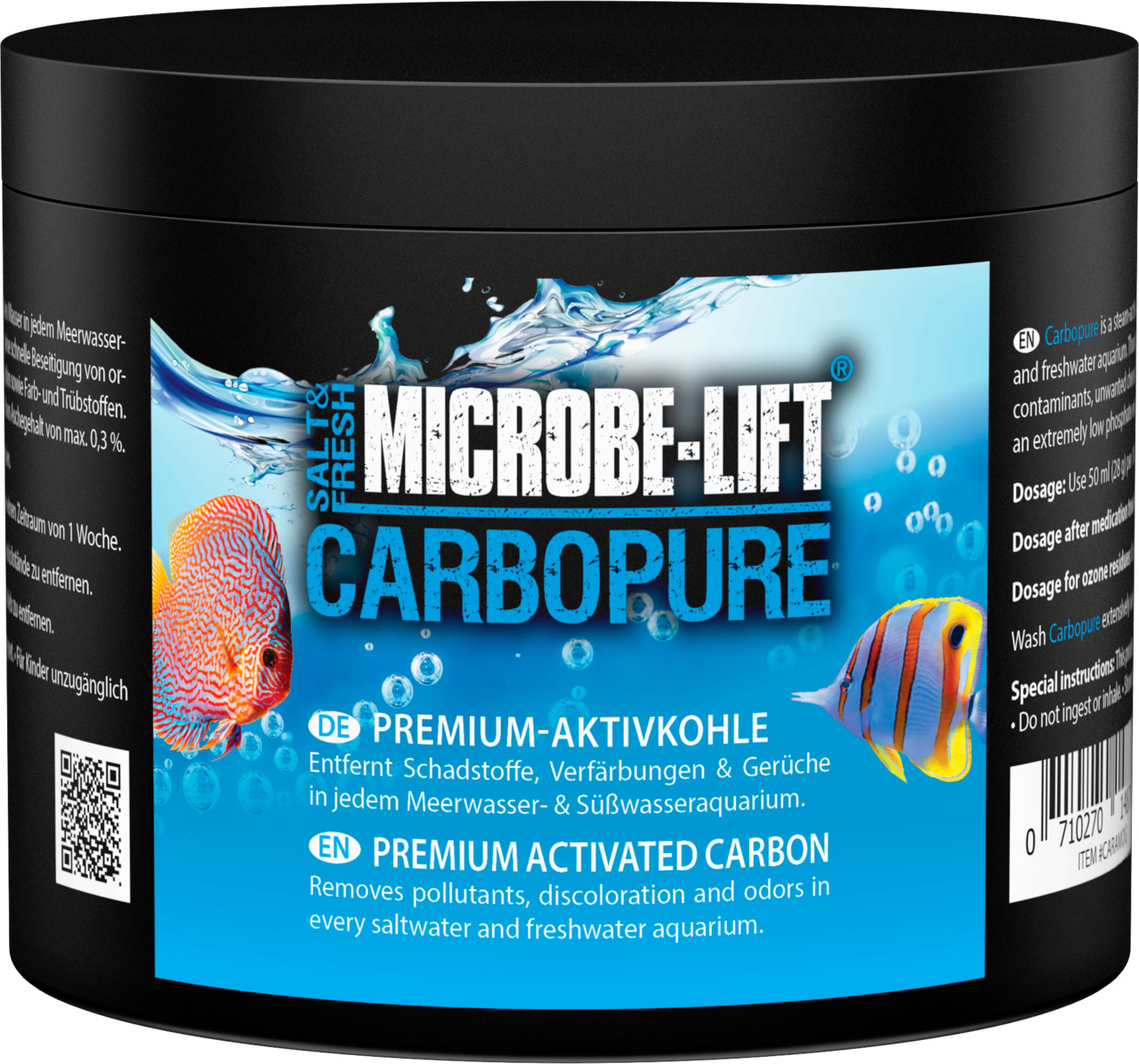 MICROBE-LIFT Carbopure, Premium-Aktivkohle f. Meer-/Süßwasseraquarien, entfernt Schadstoffe, Verfärbungen & Gerüche.