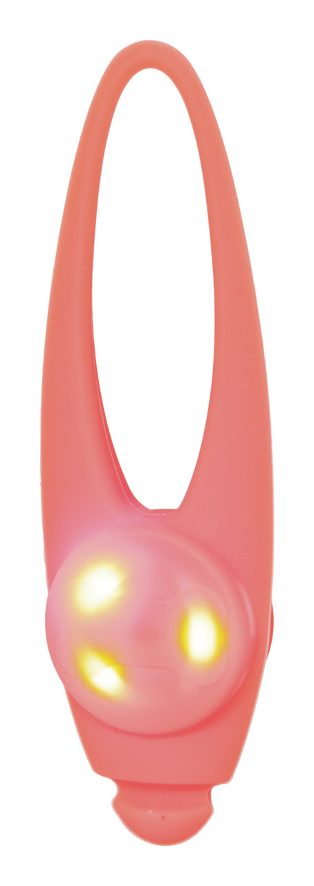 TRIXIE LED-Sicherheitslicht, rosa, für Hunde, mit gelben LEDs, flexibles Silikonband, ideal bei Dunkelheit, für alle Hunderassen.