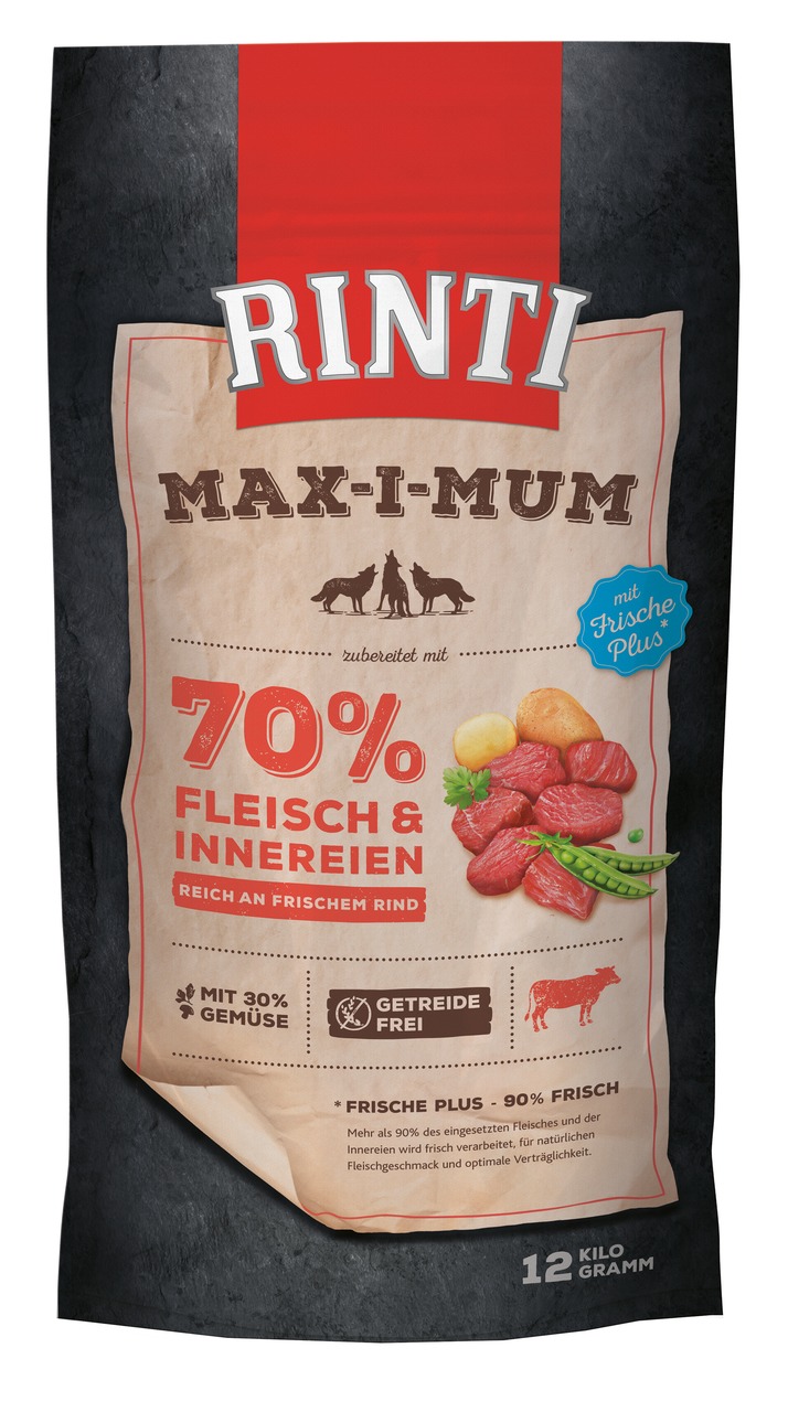 Sparpaket RINTI Max-I-Mum Rind 2x12kg Hundetrockenfutter