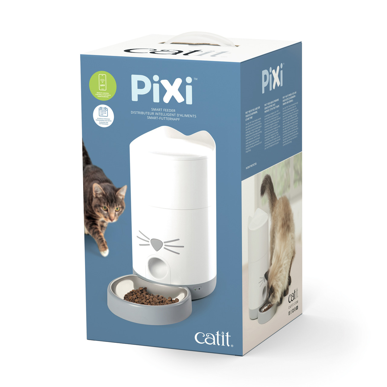Catit PIXI Smart Futterautomat, Futterspender für Katzen, modernes Design, 6L Trockenfutter, automatisierte Fütterung.