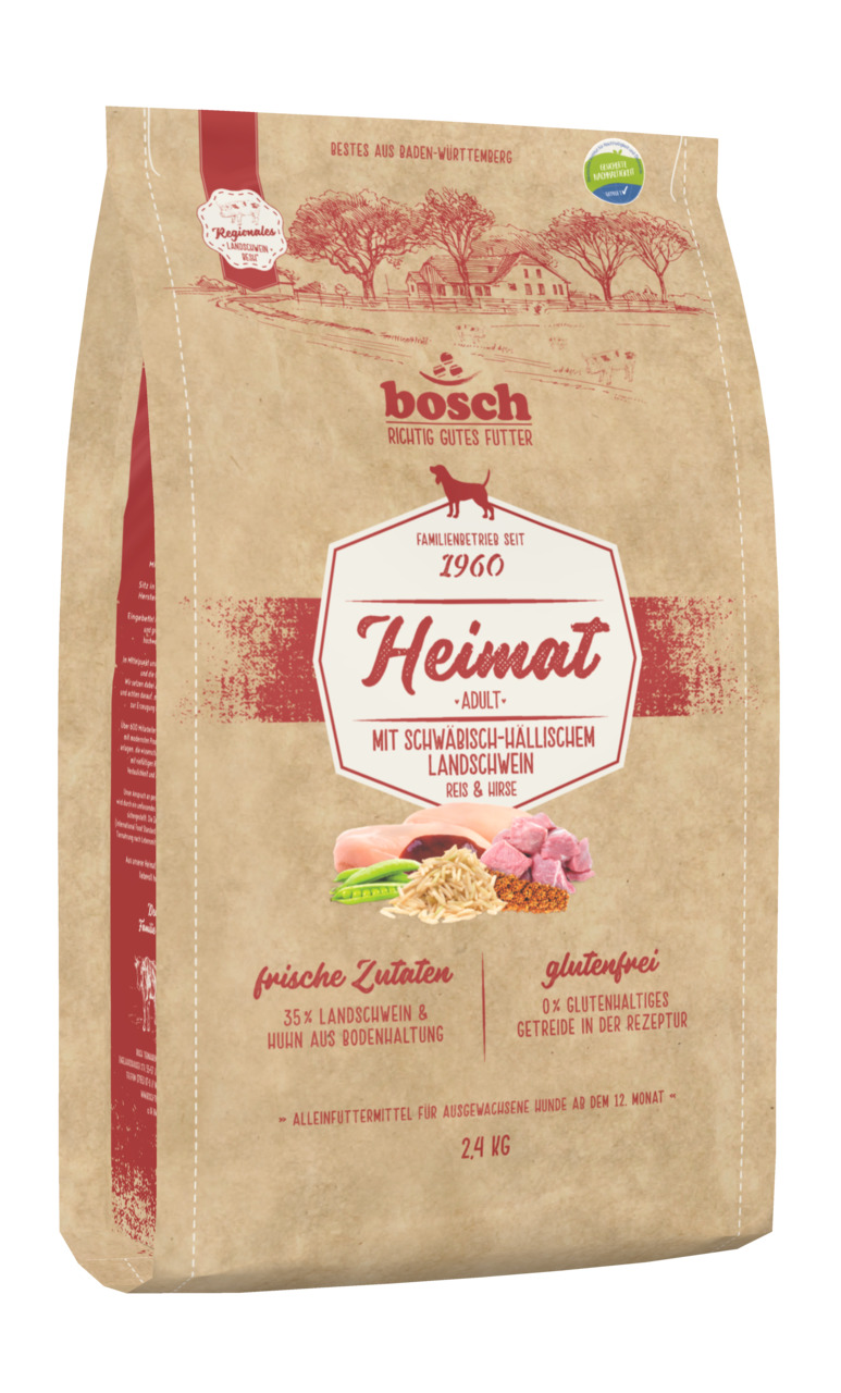 bosch Heimat Adult Schwäbisch-Hällisches Landschwein 2,4 Kilogramm Hundetrockenfutter